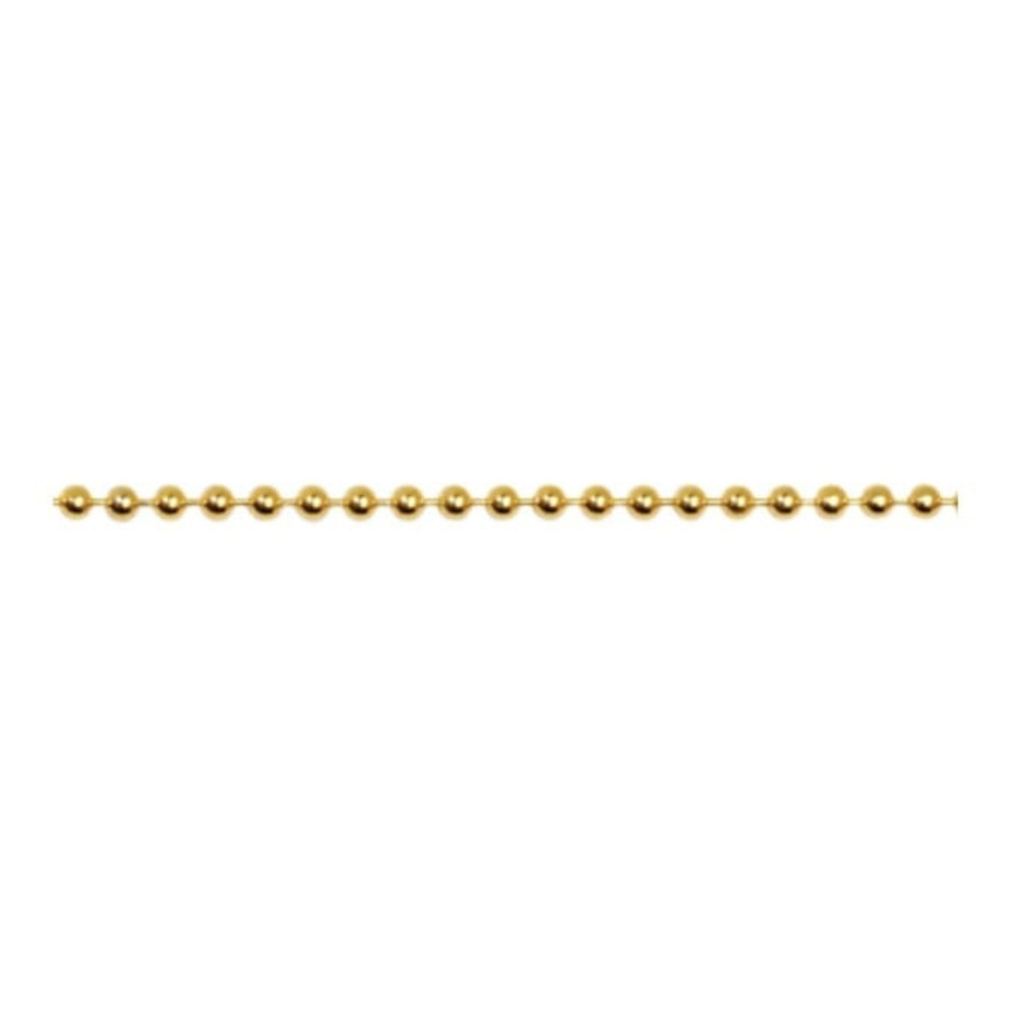 9Kt Yellow Gold 1.50mm Solid Beaded Bracelet