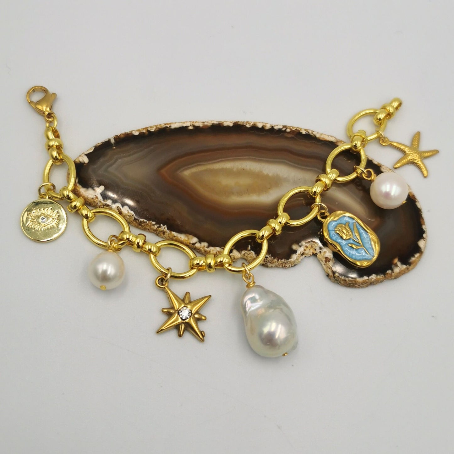 Pearl Charm Bracelet