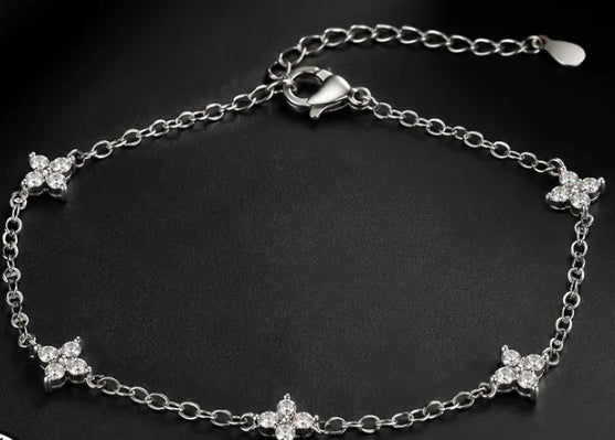 Silver-tone crystal clover bracelet from the Have a Little Faith collection