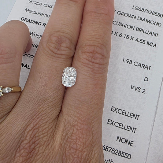 1.93ct Cushion Brilliant Lab-Grown Diamond