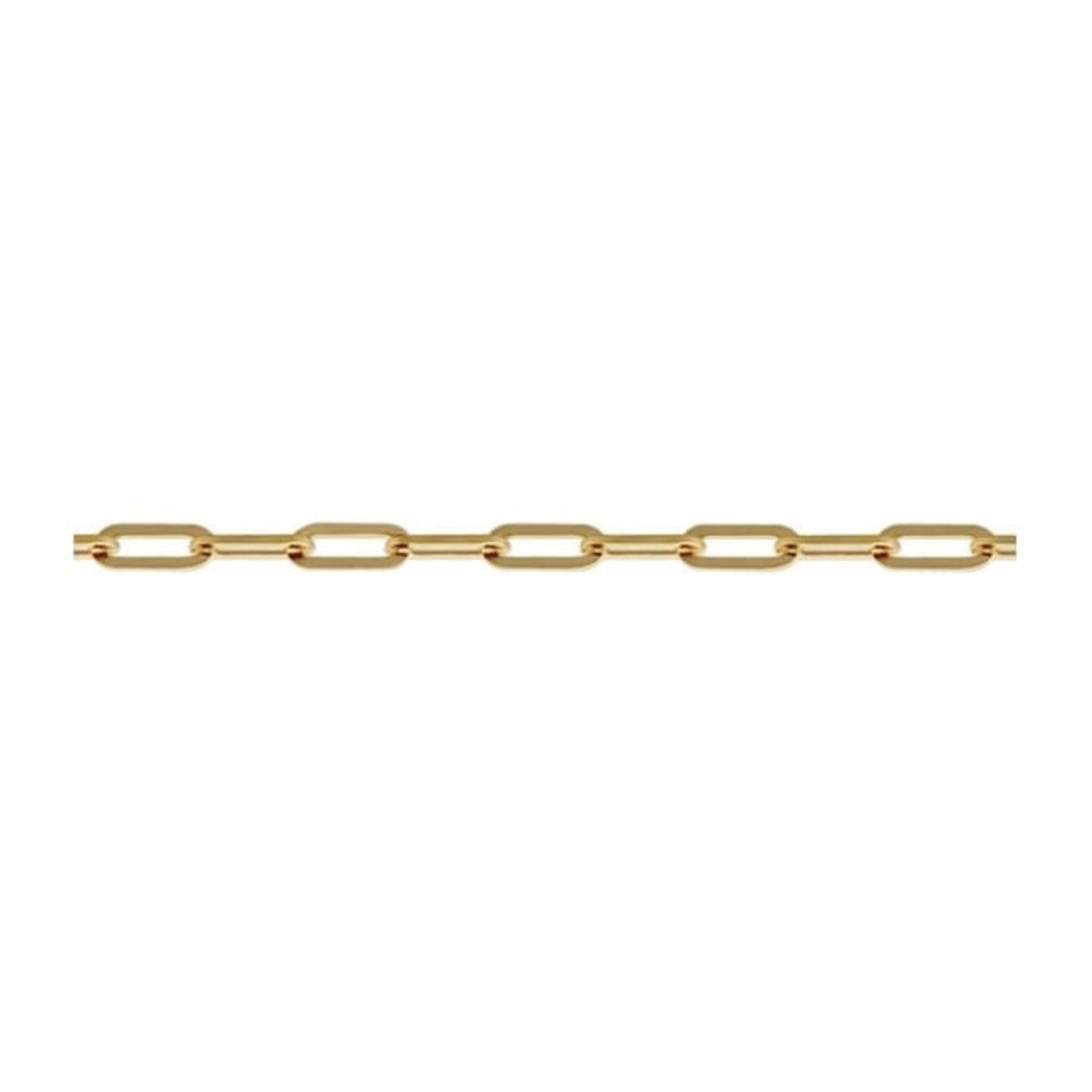 9KT Yellow Gold Fine Paperclip Bracelet