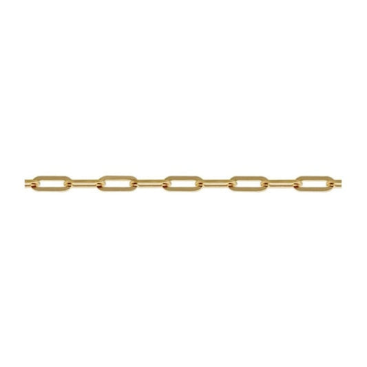 9KT Yellow Gold Fine Paperclip Bracelet