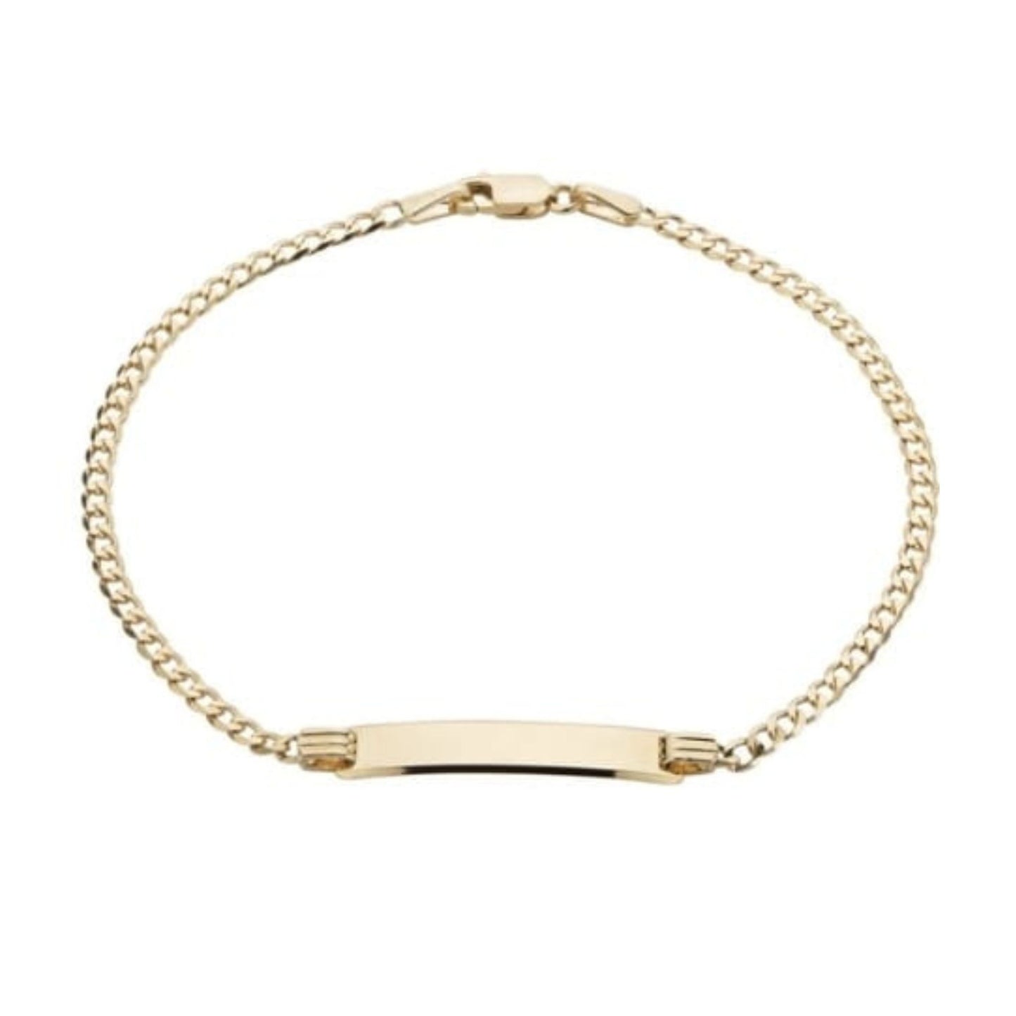 9Kt Yellow Gold Curb I.D. Bracelet