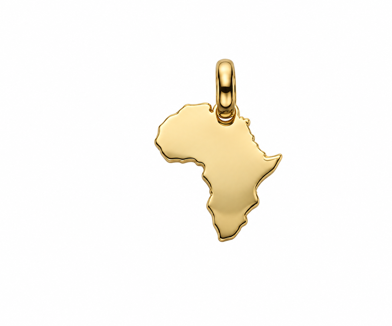 9K Yellow Gold 13mm Map of Africa Pendant – Fire Manufacturing Jewellers