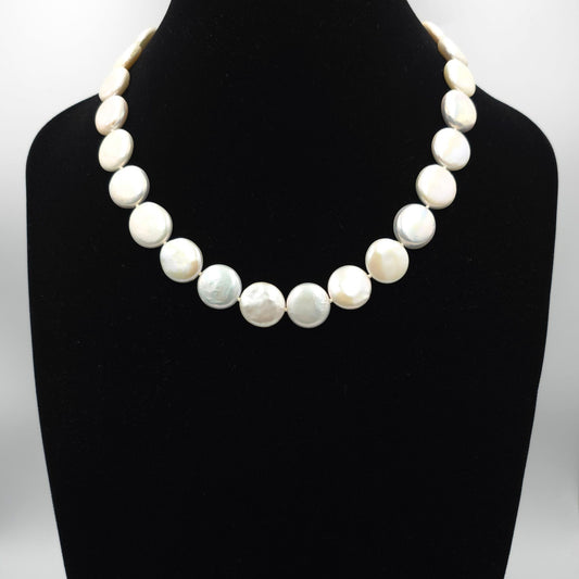 Large Coin Pearl Necklace
