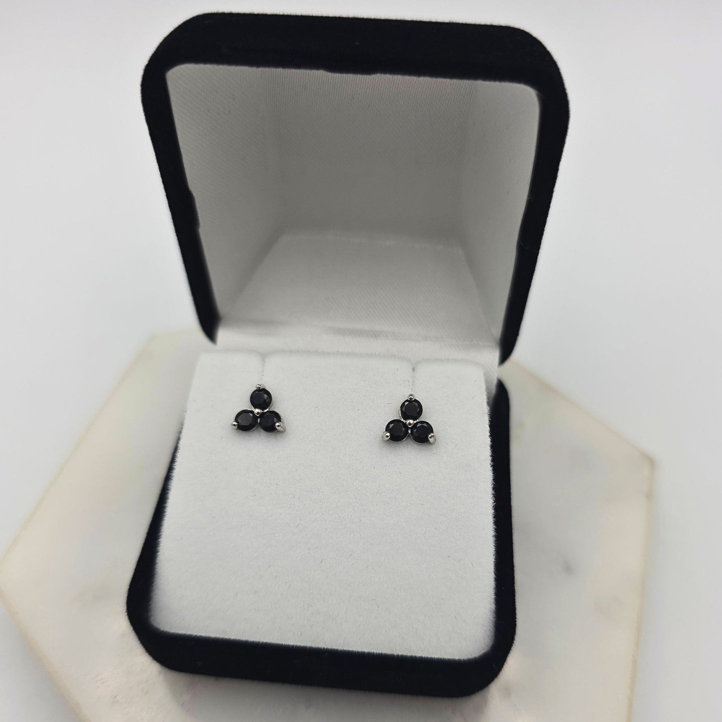 Black Spinel Trio Studs
