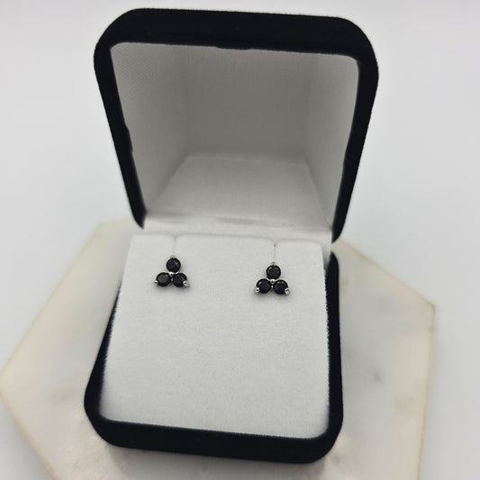 Black Spinel Trio Studs