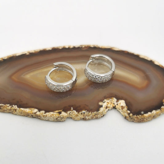 Silver & Cubic Huggies