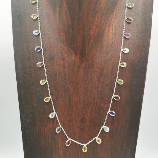 Multi-Coloured Gemstone Necklace