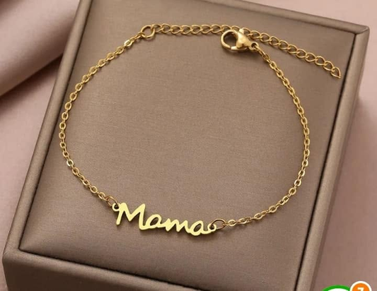Gold-tone Mama bracelet